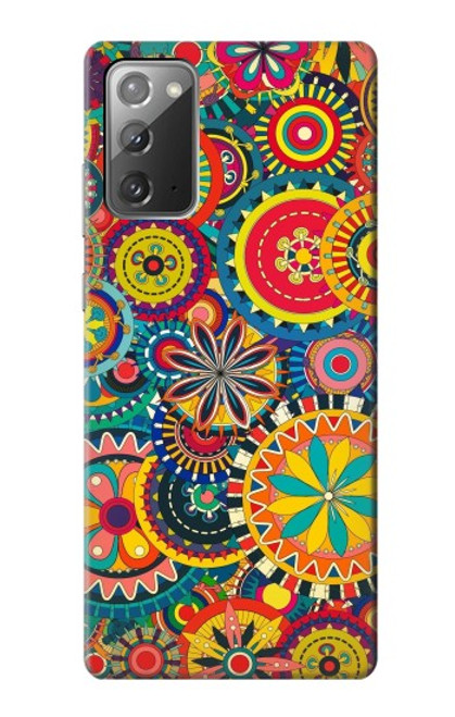 W3272 Colorful Pattern Hard Case and Leather Flip Case For Samsung Galaxy Note 20