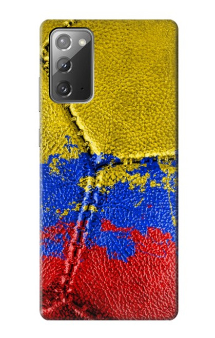 W3306 Colombia Flag Vintage Football Graphic Hard Case and Leather Flip Case For Samsung Galaxy Note 20