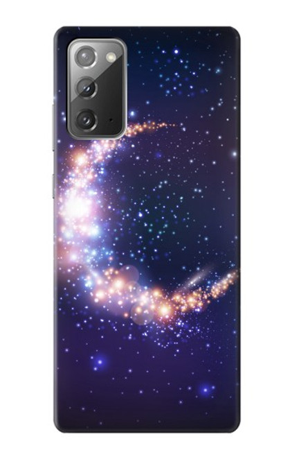 W3324 Crescent Moon Galaxy Hard Case and Leather Flip Case For Samsung Galaxy Note 20