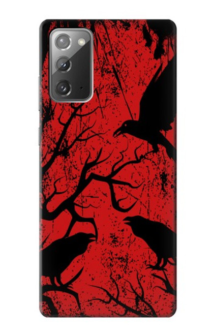 W3325 Crow Black Blood Tree Hard Case and Leather Flip Case For Samsung Galaxy Note 20