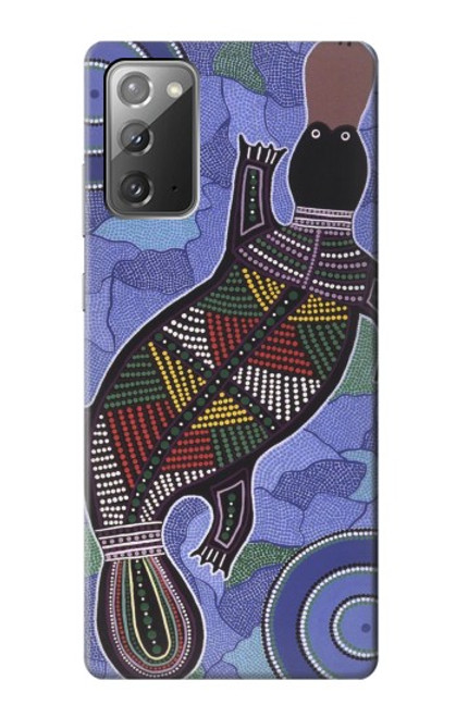 W3387 Platypus Australian Aboriginal Art Hard Case and Leather Flip Case For Samsung Galaxy Note 20