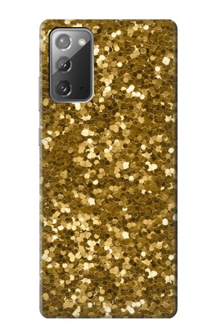 W3388 Gold Glitter Graphic Print Hard Case and Leather Flip Case For Samsung Galaxy Note 20