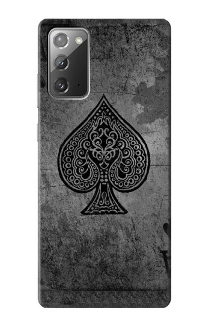 W3446 Black Ace Spade Hard Case and Leather Flip Case For Samsung Galaxy Note 20