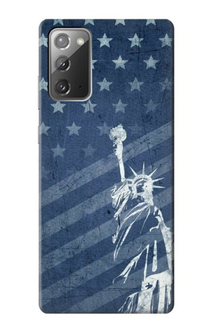 W3450 US Flag Liberty Statue Hard Case and Leather Flip Case For Samsung Galaxy Note 20