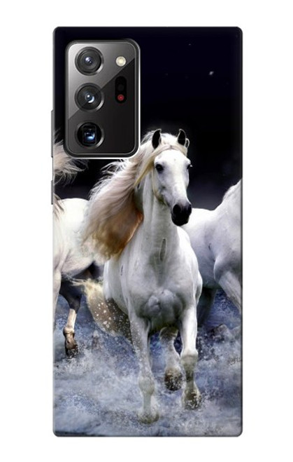 W0246 White Horse Hard Case and Leather Flip Case For Samsung Galaxy Note 20 Ultra, Ultra 5G