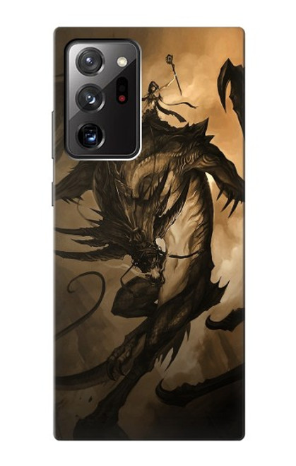 W0388 Dragon Rider Hard Case and Leather Flip Case For Samsung Galaxy Note 20 Ultra, Ultra 5G