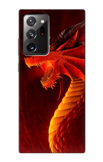 W0526 Red Dragon Hard Case and Leather Flip Case For Samsung Galaxy Note 20 Ultra, Ultra 5G