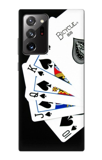 W1078 Poker Royal Straight Flush Hard Case and Leather Flip Case For Samsung Galaxy Note 20 Ultra, Ultra 5G