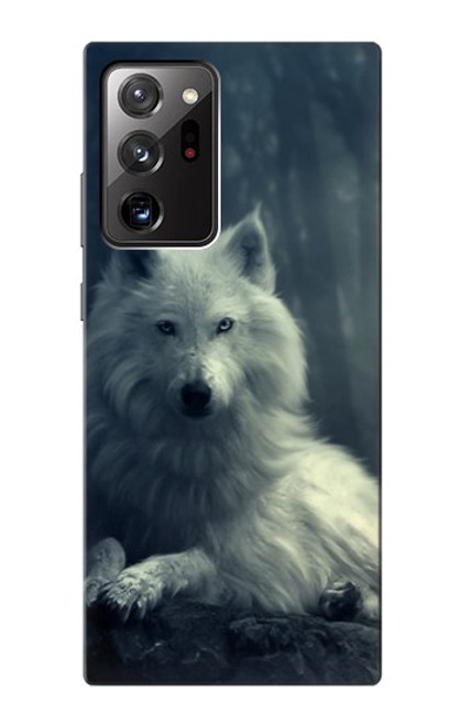 W1516 White Wolf Hard Case and Leather Flip Case For Samsung Galaxy Note 20 Ultra, Ultra 5G