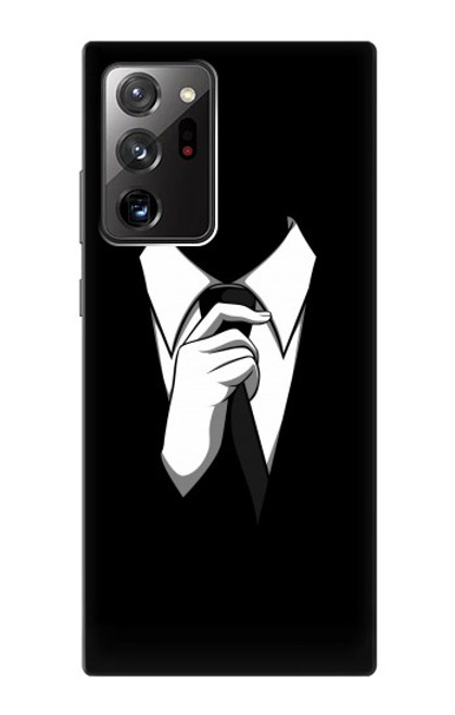 W1591 Anonymous Man in Black Suit Hard Case and Leather Flip Case For Samsung Galaxy Note 20 Ultra, Ultra 5G