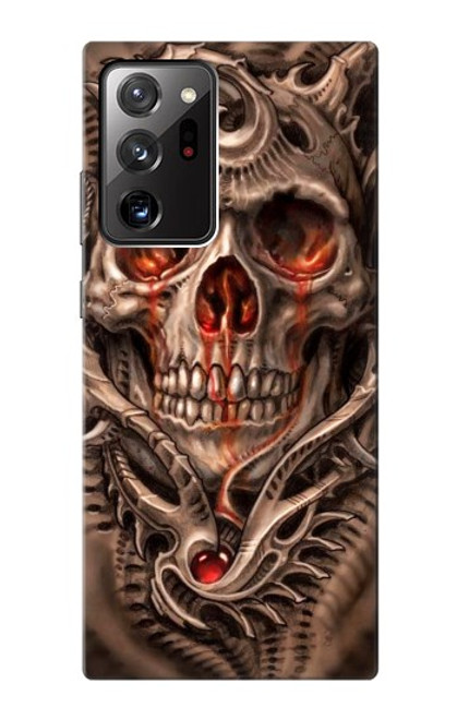 W1675 Skull Blood Tattoo Hard Case and Leather Flip Case For Samsung Galaxy Note 20 Ultra, Ultra 5G