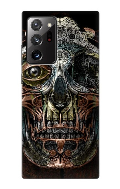 W1685 Steampunk Skull Head Hard Case and Leather Flip Case For Samsung Galaxy Note 20 Ultra, Ultra 5G