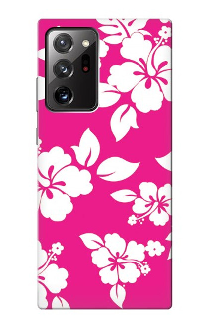 W2246 Hawaiian Hibiscus Pink Pattern Hard Case and Leather Flip Case For Samsung Galaxy Note 20 Ultra, Ultra 5G