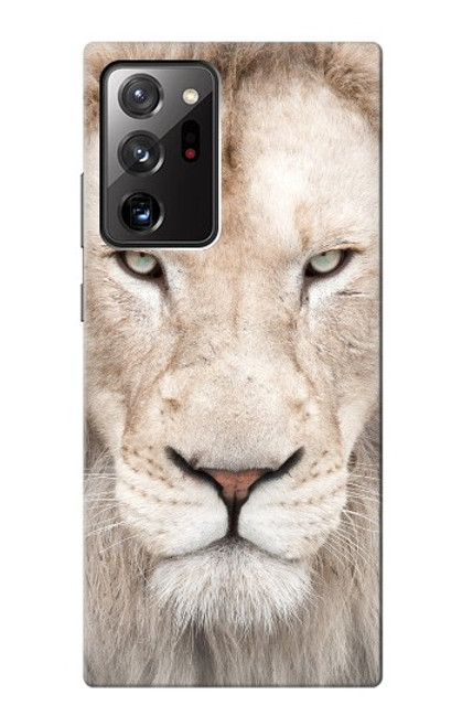 W2399 White Lion Face Hard Case and Leather Flip Case For Samsung Galaxy Note 20 Ultra, Ultra 5G