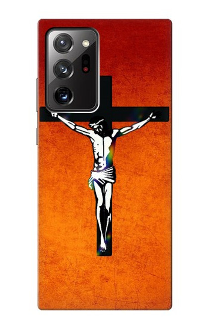 W2421 Jesus Christ On The Cross Hard Case and Leather Flip Case For Samsung Galaxy Note 20 Ultra, Ultra 5G