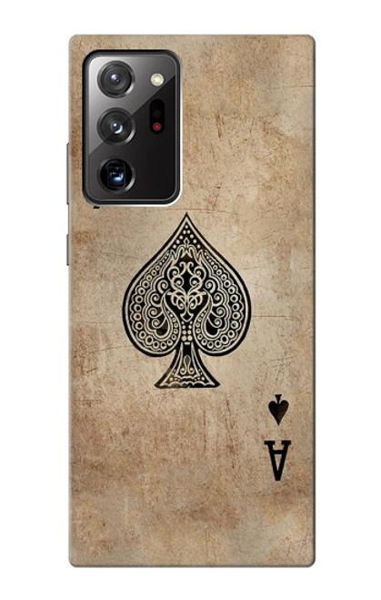 W2928 Vintage Spades Ace Card Hard Case and Leather Flip Case For Samsung Galaxy Note 20 Ultra, Ultra 5G