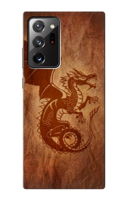 W3086 Red Dragon Tattoo Hard Case and Leather Flip Case For Samsung Galaxy Note 20 Ultra, Ultra 5G