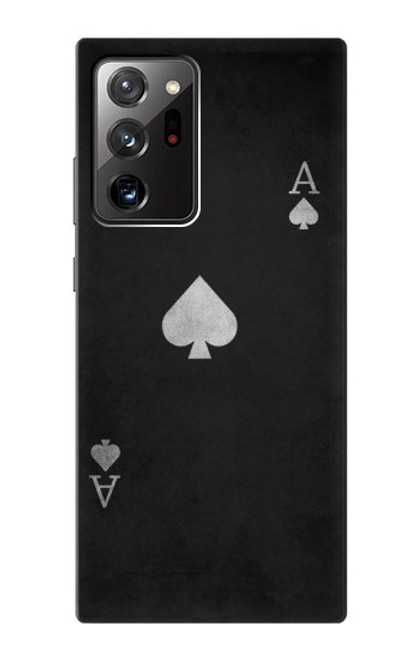 W3152 Black Ace of Spade Hard Case and Leather Flip Case For Samsung Galaxy Note 20 Ultra, Ultra 5G