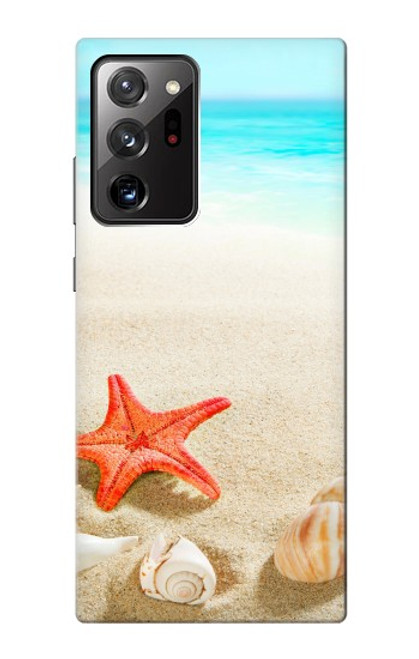 W3212 Sea Shells Starfish Beach Hard Case and Leather Flip Case For Samsung Galaxy Note 20 Ultra, Ultra 5G