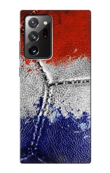 W3304 France Flag Vintage Football Graphic Hard Case and Leather Flip Case For Samsung Galaxy Note 20 Ultra, Ultra 5G