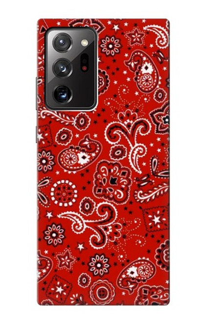 W3354 Red Classic Bandana Hard Case and Leather Flip Case For Samsung Galaxy Note 20 Ultra, Ultra 5G