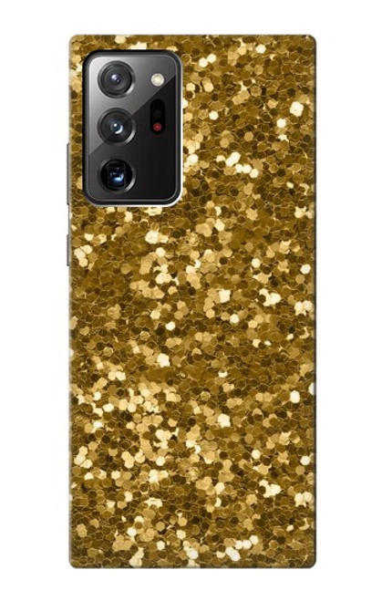 W3388 Gold Glitter Graphic Print Hard Case and Leather Flip Case For Samsung Galaxy Note 20 Ultra, Ultra 5G