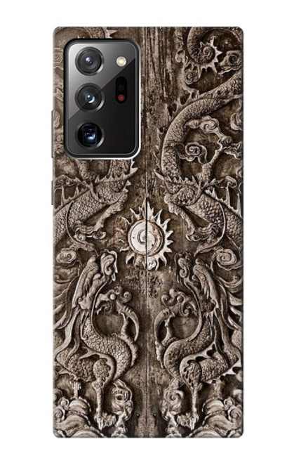 W3395 Dragon Door Hard Case and Leather Flip Case For Samsung Galaxy Note 20 Ultra, Ultra 5G