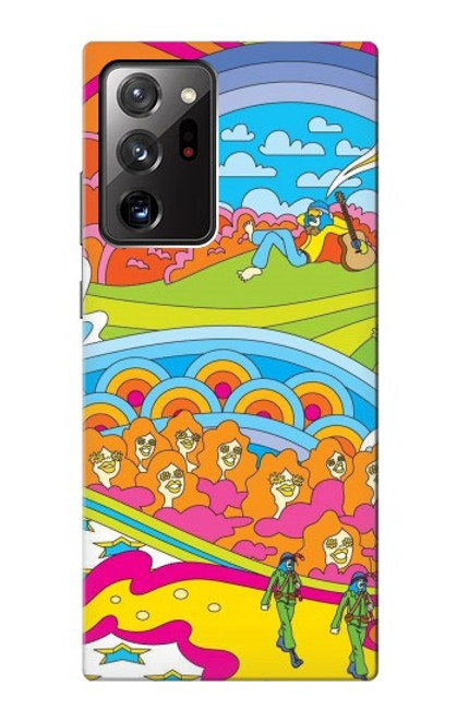 W3407 Hippie Art Hard Case and Leather Flip Case For Samsung Galaxy Note 20 Ultra, Ultra 5G