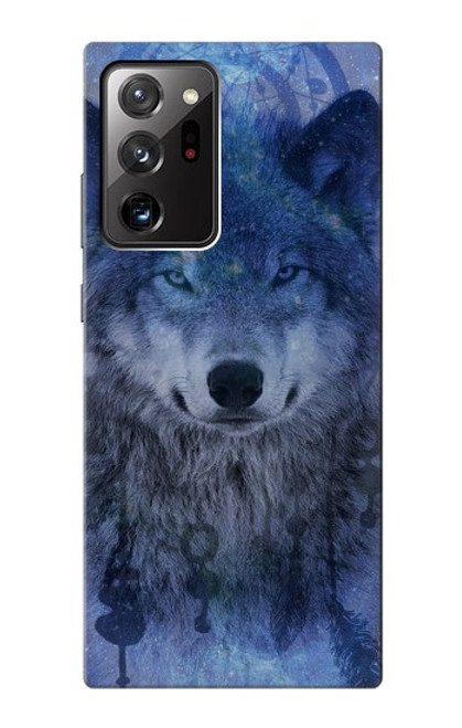 W3410 Wolf Dream Catcher Hard Case and Leather Flip Case For Samsung Galaxy Note 20 Ultra, Ultra 5G