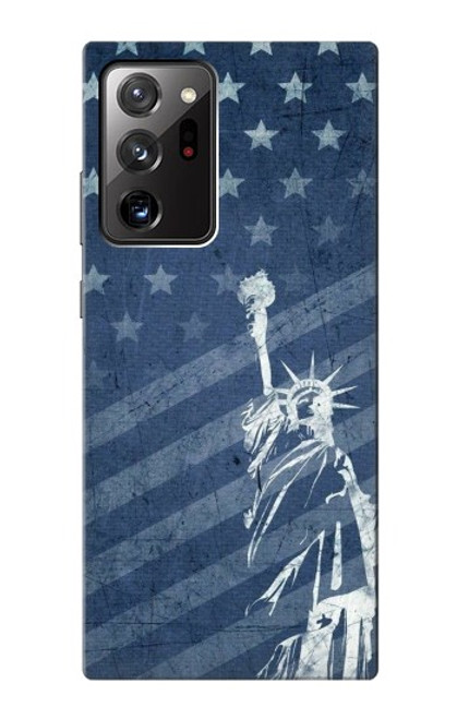 W3450 US Flag Liberty Statue Hard Case and Leather Flip Case For Samsung Galaxy Note 20 Ultra, Ultra 5G