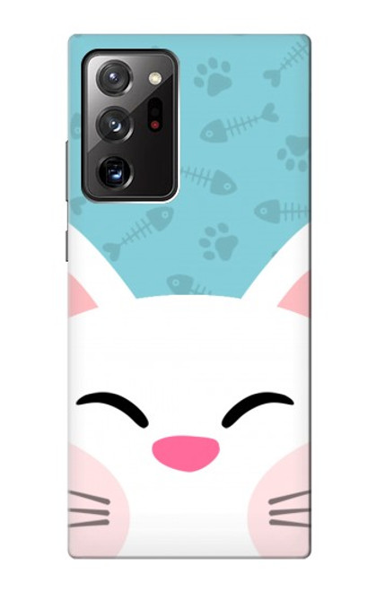 W3542 Cute Cat Cartoon Hard Case and Leather Flip Case For Samsung Galaxy Note 20 Ultra, Ultra 5G