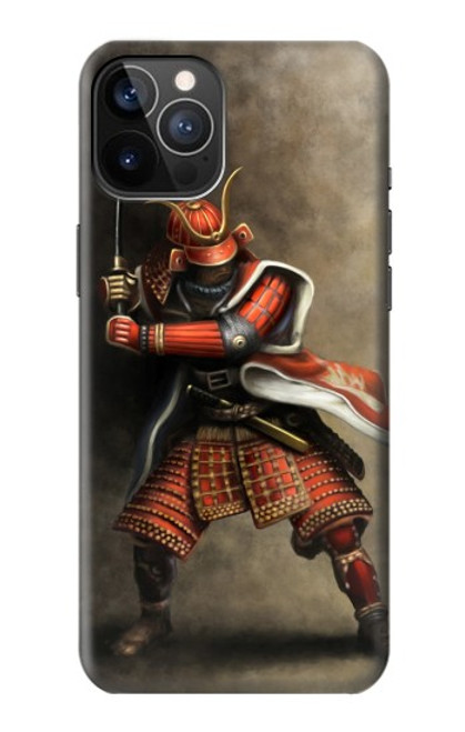 W0796 Japan Red Samurai Hard Case and Leather Flip Case For iPhone 12, iPhone 12 Pro