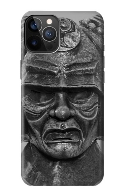 W1827 Japan Samurai Helmet Hard Case and Leather Flip Case For iPhone 12, iPhone 12 Pro