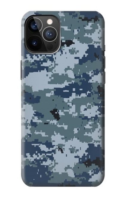 W2346 Navy Camo Camouflage Graphic Hard Case and Leather Flip Case For iPhone 12, iPhone 12 Pro