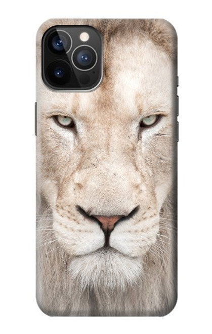 W2399 White Lion Face Hard Case and Leather Flip Case For iPhone 12, iPhone 12 Pro