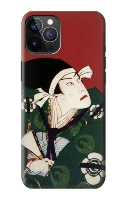 W2498 Japan Art Toyohara Kunichika Hard Case and Leather Flip Case For iPhone 12, iPhone 12 Pro