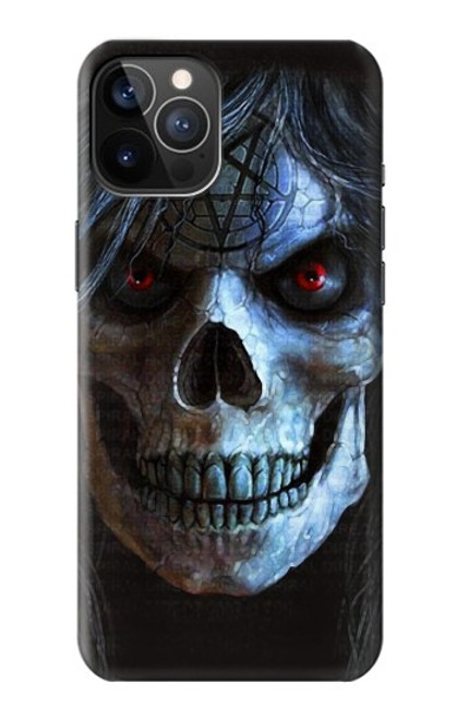 W2585 Evil Death Skull Pentagram Hard Case and Leather Flip Case For iPhone 12, iPhone 12 Pro