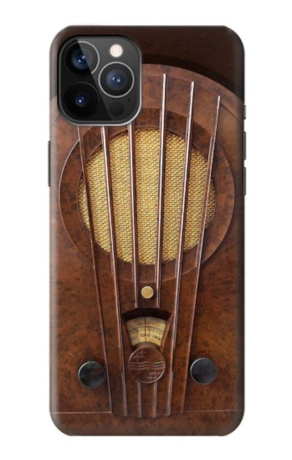 W2655 Vintage Bakelite Deco Radio Hard Case and Leather Flip Case For iPhone 12, iPhone 12 Pro