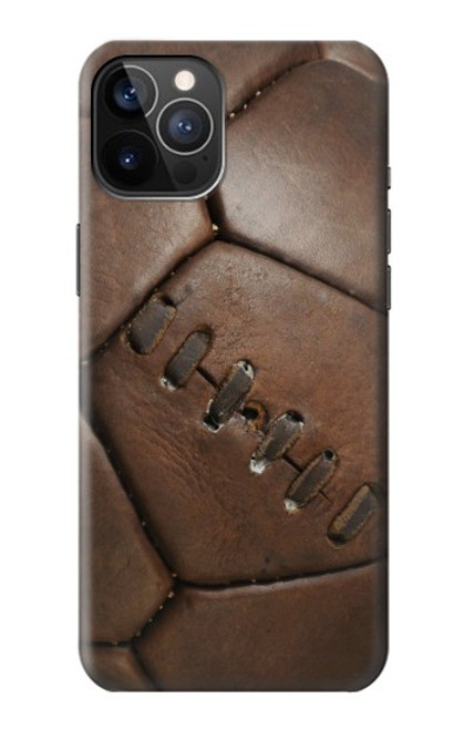 W2661 Leather Soccer Football Graphic Hard Case and Leather Flip Case For iPhone 12, iPhone 12 Pro