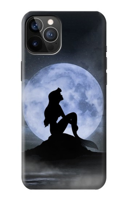 W2668 Mermaid Silhouette Moon Night Hard Case and Leather Flip Case For iPhone 12, iPhone 12 Pro