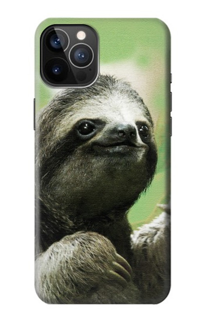 W2708 Smiling Sloth Hard Case and Leather Flip Case For iPhone 12, iPhone 12 Pro