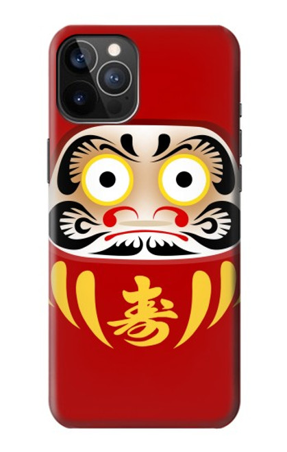 W3045 Japan Good Luck Daruma Doll Hard Case and Leather Flip Case For iPhone 12, iPhone 12 Pro