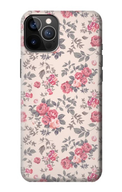 W3095 Vintage Rose Pattern Hard Case and Leather Flip Case For iPhone 12, iPhone 12 Pro