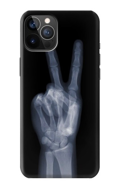 W3101 X-ray Peace Sign Fingers Hard Case and Leather Flip Case For iPhone 12, iPhone 12 Pro