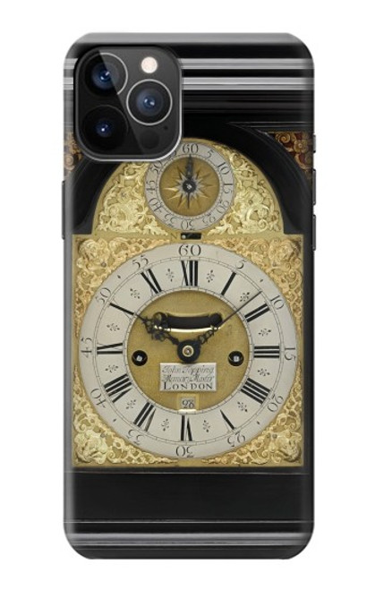 W3144 Antique Bracket Clock Hard Case and Leather Flip Case For iPhone 12, iPhone 12 Pro