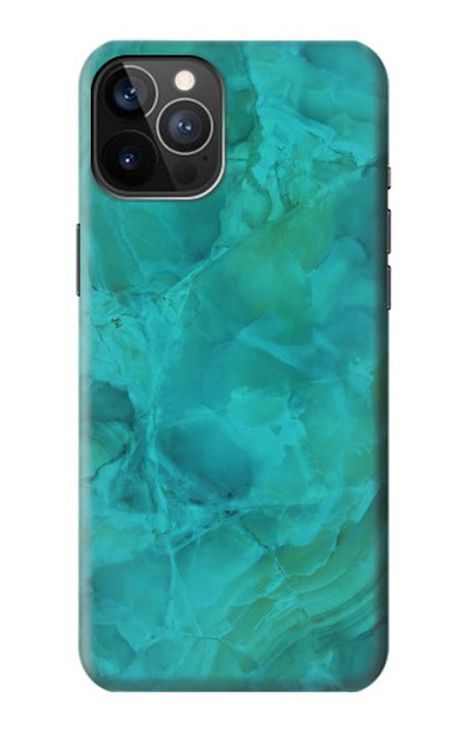 W3147 Aqua Marble Stone Hard Case and Leather Flip Case For iPhone 12, iPhone 12 Pro