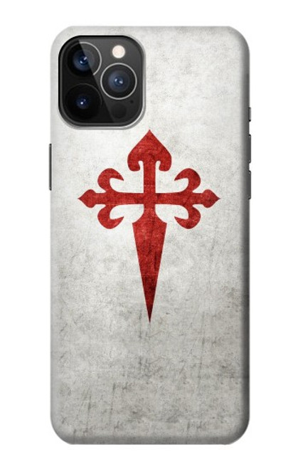 W3200 Order of Santiago Cross of Saint James Hard Case and Leather Flip Case For iPhone 12, iPhone 12 Pro