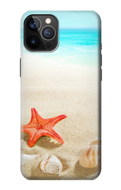 W3212 Sea Shells Starfish Beach Hard Case and Leather Flip Case For iPhone 12, iPhone 12 Pro