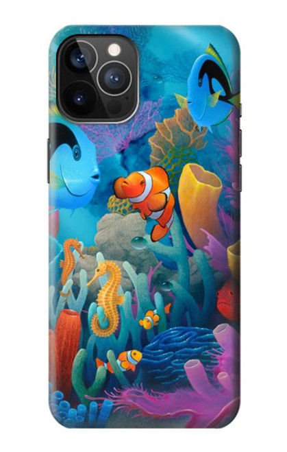 W3227 Underwater World Cartoon Hard Case and Leather Flip Case For iPhone 12, iPhone 12 Pro