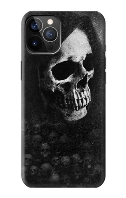 W3333 Death Skull Grim Reaper Hard Case and Leather Flip Case For iPhone 12, iPhone 12 Pro